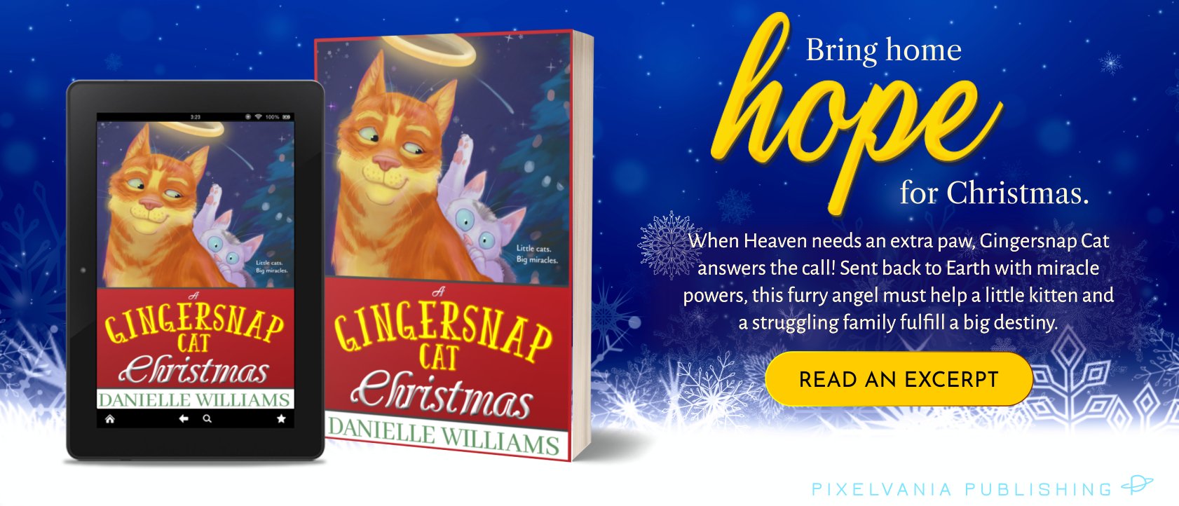 Click here to find out more and read an excerpt from A GINGERSNAP CAT CHRISTMAS